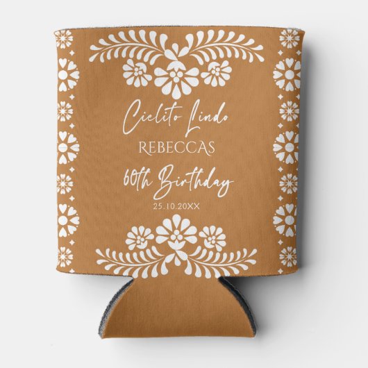 Cielito lindo terracotta Mexicaanse 60ste verjaard Blikjeskoeler (Voorkant)