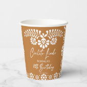 Cielito lindo terracotta Mexicaanse 60ste verjaard Papieren Bekers (Achterkant)