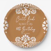 Cielito lindo terracotta Mexicaanse 60ste verjaard Papieren Bordje (Voorkant)