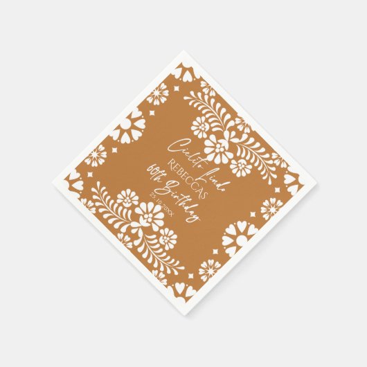 Cielito lindo terracotta Mexicaanse 60ste verjaard Servet (Hoek)