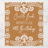 Cielito lindo terracotta Mexicaanse 60ste verjaard Wijn Etiket (Enkel label)