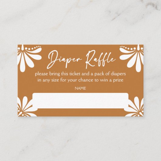 Cielito lindo terracotta Mexicaanse luierverloting Informatiekaartje (Voorkant)