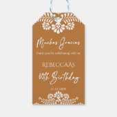 Cielito lindo terracotta talavera 60ste verjaardag cadeaulabel (Voorkant)