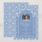 Cielito Lindo Uitnodiging 1e verjaardag met foto (Voorkant / Achterkant)