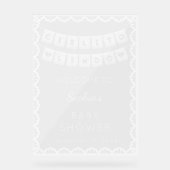 Cielito Lindo Welkom Baby shower Acryl Bord (Voorkant)