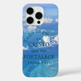 Cielo Azul Cristo Bijbel Filippijnen 4:13 iPhone 16 Pro Hoesje