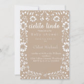 cielto lindo Papel picado baby shower Kaart (Voorkant)