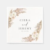 CIERA Bohemian Droge Bloemen Pampas Huwelijk Servet (Voorkant)