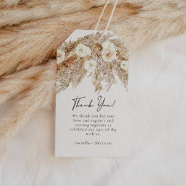 CIERA Bohemian Dry Pampas Grass Dank u wel Cadeaulabel