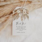 CIERA Bohemian Dry Pampas Grass Dank u wel Cadeaulabel
