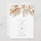 CIERA Bohemian Dry Pampas Wedding Invitation Kaart (Voorkant)
