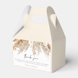 CIERA Bohemian Pampas Grass Earth Tone Favor Box Bedankdoosjes