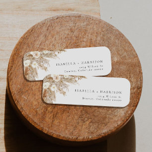 CIERA Bohemian Pampas Grass Return Address Etiket