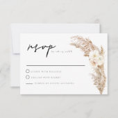 CIERA Boho Dry Pampas Grass RSVP-kaart Kaart (Voorkant)