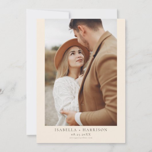 CIERA Boho Dry Pampas Grass Save the Date Kaart (Achterkant)