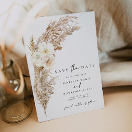 CIERA Boho Dry Pampas Grass Save the Date Kaart