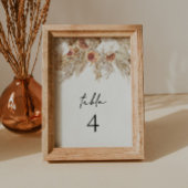 CIERA Boho Terracotta Pampas Desert Table Numbers Kaart