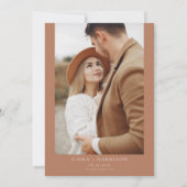 CIERA Boho Terracotta Pampas Photo Save the Date Kaart (Achterkant)