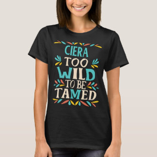 CIERA Naam Schattige Retro Meisjes Wildflower CIER T-shirt