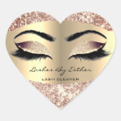 Cierra Glitter Roos Gold Lash Cleaner Heart Makeup Hart Sticker (Voorkant)