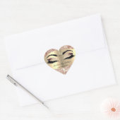 Cierra Glitter Roos Gold Lash Crown Heart Makeup Hart Sticker (Envelop)