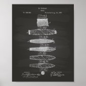 Cigar 1887 Patent Art Chalkboard Poster (Voorkant)