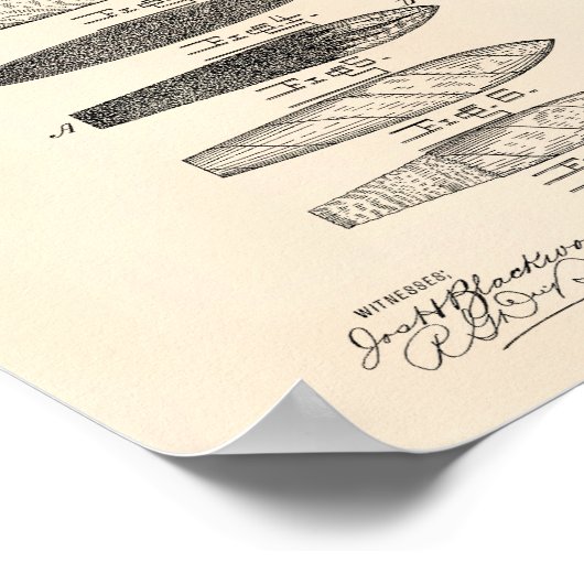 Cigar 1887 Patent Art Old Peper Poster (Hoek)