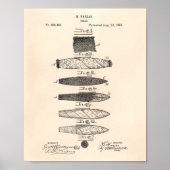 Cigar 1887 Patent Art Old Peper Poster (Voorkant)