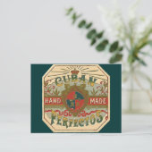 Cigar Ad for Cuban Perfectos Tobacco Label Briefkaart (Staand voorkant)