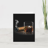 Cigar And Bourbon Great Gift For Cigar Lounge Love Kaart (Voorkant)