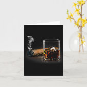 Cigar And Bourbon Great Gift For Cigar Lounge Love Kaart (Gele Bloem)