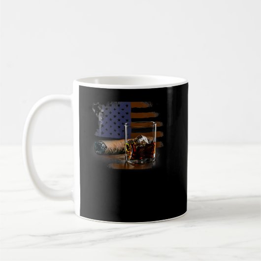 Cigar and Bourbon Great Gift for Cigar Lounge Love Koffiemok (Links)