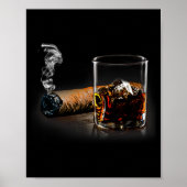 Cigar And Bourbon Great Gift For Cigar Lounge Love Poster (Voorkant)