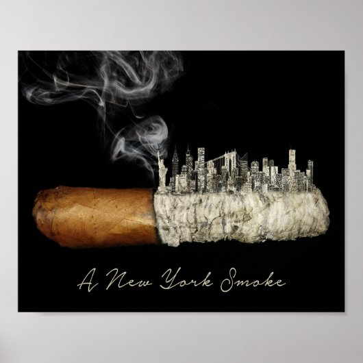 Cigar Art, New York City Poster, Cigar Print, Nyc Poster (Voorkant)