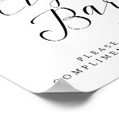 Cigar Bar Calligraphy Script Simple Wedding Sign Poster (Hoek)