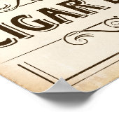  CIGAR BAR-gebarentafdruk Poster (Hoek)