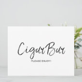 "Cigar bar" Weddenschap | Stijlvol handschrift Kaart (Staand voorkant)