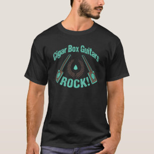 Cigar Box Gitaren Rock Cool Country Muzikanten Mus T-shirt