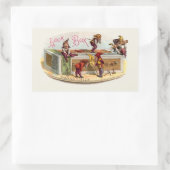  Cigar Box Gnomen Rechthoekige Sticker (Tas)