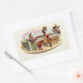  Cigar Box Gnomen Rechthoekige Sticker (Envelop)