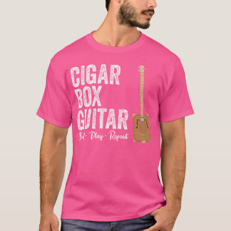 Cigar Box Guitar Builder Gitaarspeler Crafting GR T-shirt