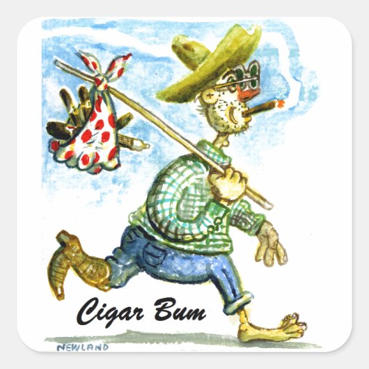 Cigar Bum Sticker met vele designopties (Voorkant)