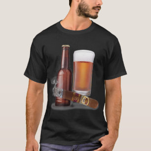 Cigar en een bier t-shirt