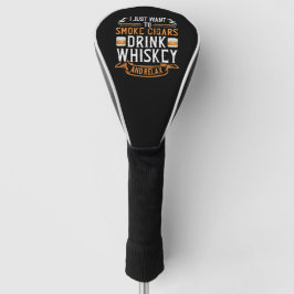 Cigar en Whiskey Quote Golfheadcover