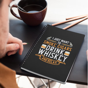 Cigar en Whiskey Quote Notitieboek