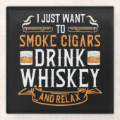 Cigar en Whiskey Quote Onderzetter (Voorkant)