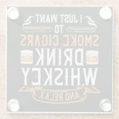 Cigar en Whiskey Quote Onderzetter (Achterkant)
