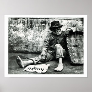 Cigar-end-verkoper, c.1865 (foto) poster