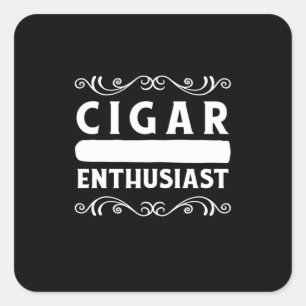 Cigar Enthusiast Vierkante Sticker