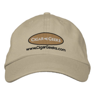 Cigar Geeks geborduurd Pet met Logo en adres